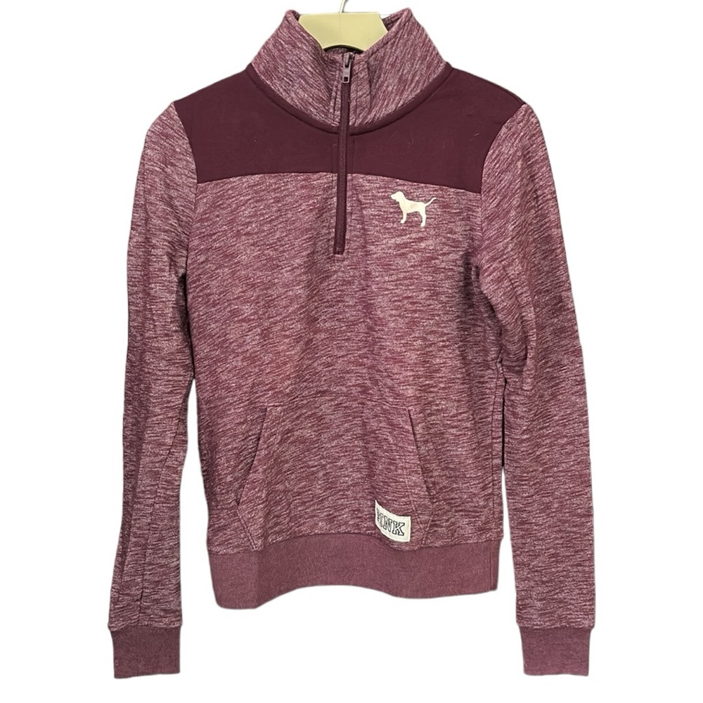 Pink Victoria’s Secret Quarter-Zip Pullover Top